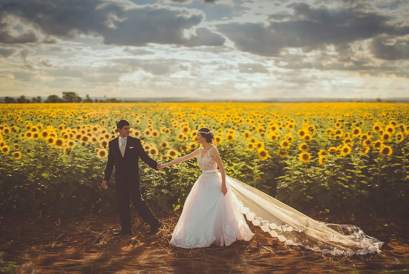 Bohemian Wedding Couple